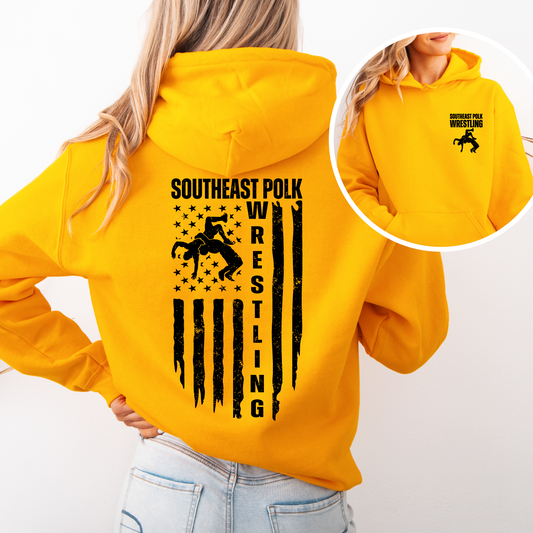 Southeast Polk Wrestling Flag Sweatshirt