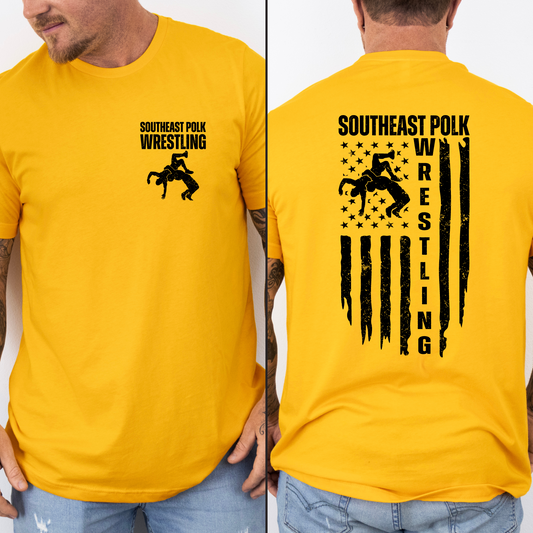 Southeast Polk Wrestling Flag T-shirt