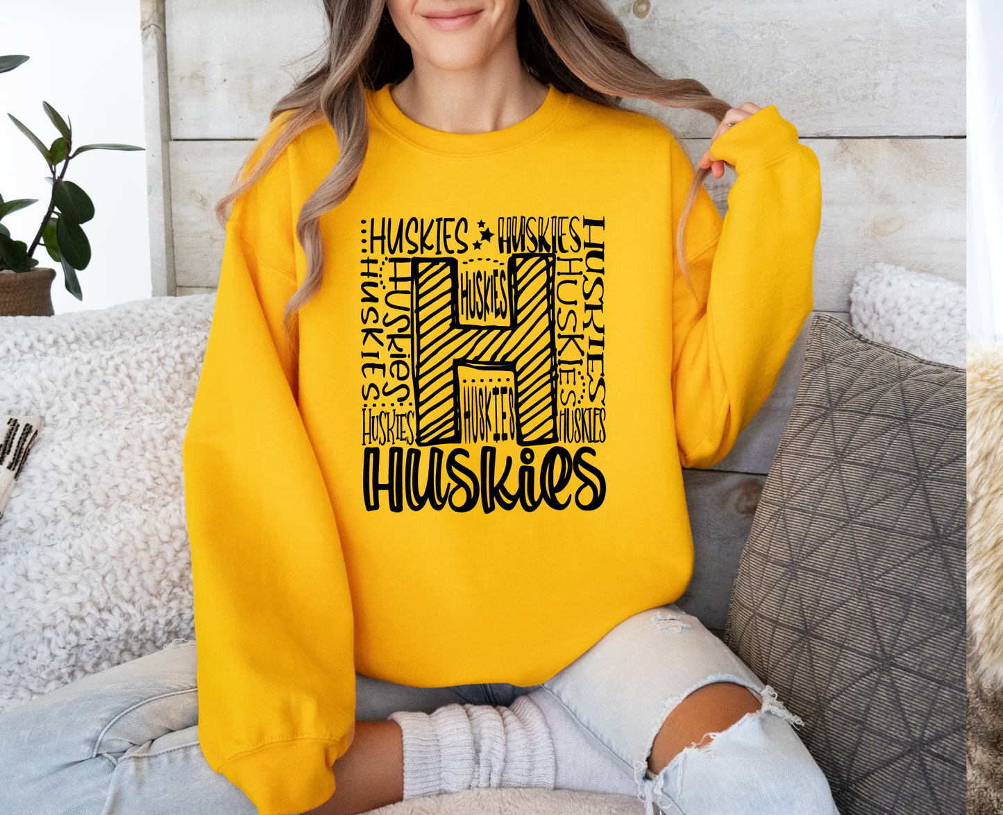 Doodlin' Huskies Sweatshirt