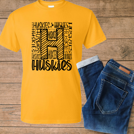 Doodlin' Huskies T-shirt
