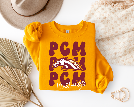 Retro Groovin' PCM Mustangs Sweatshirt