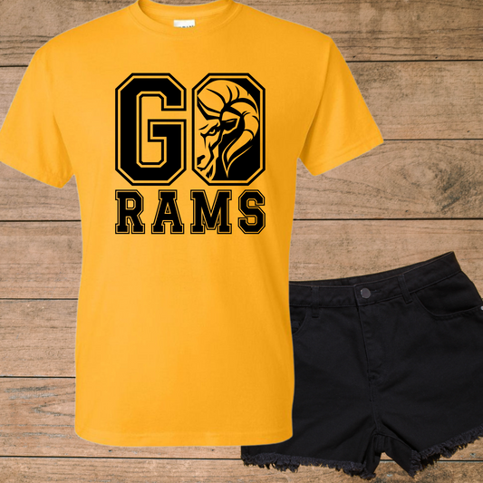 Go Rams Peeking T-shirt