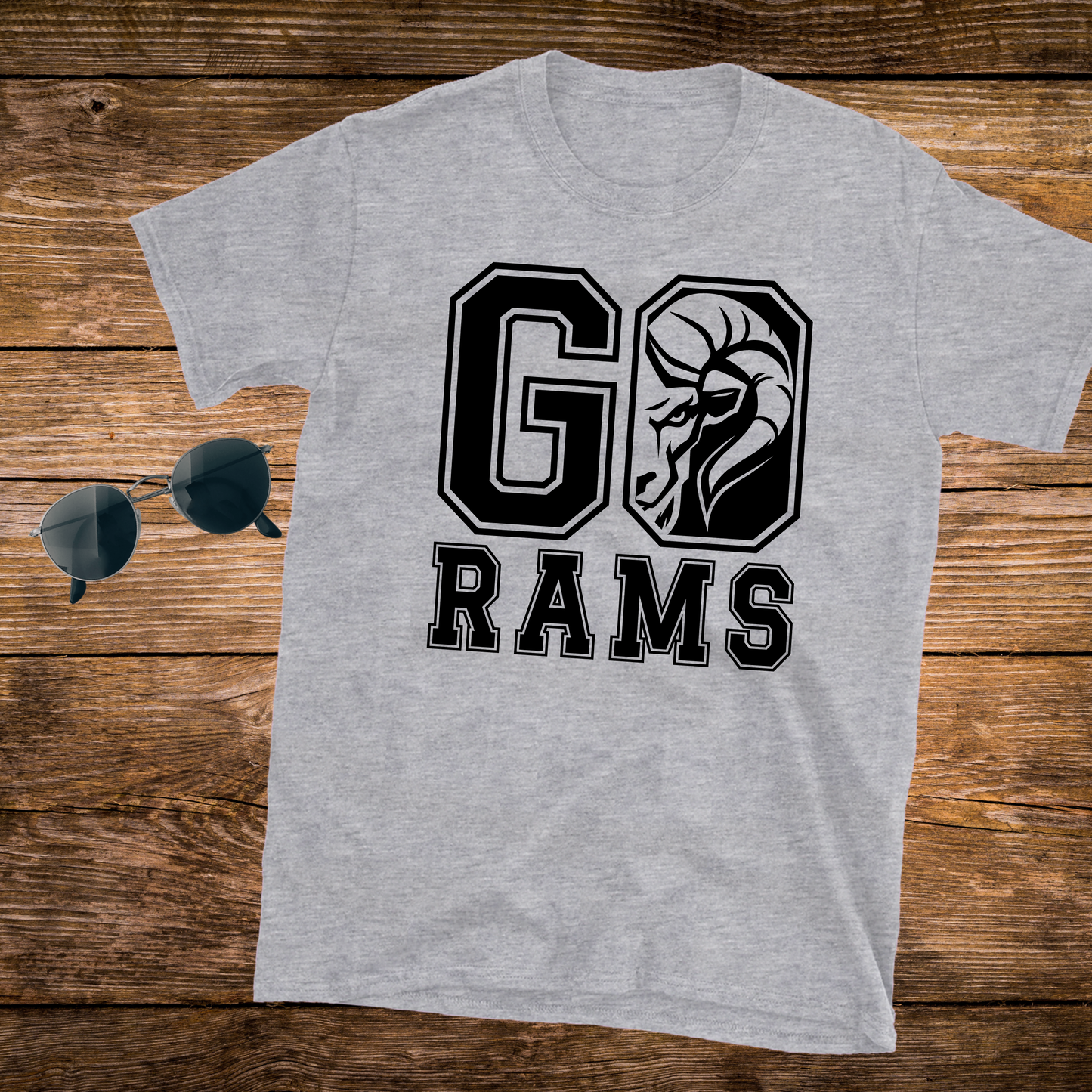 Go Rams Peeking T-shirt