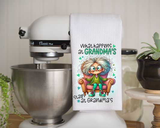 What Happens at Grandma's - Kitchen Towel