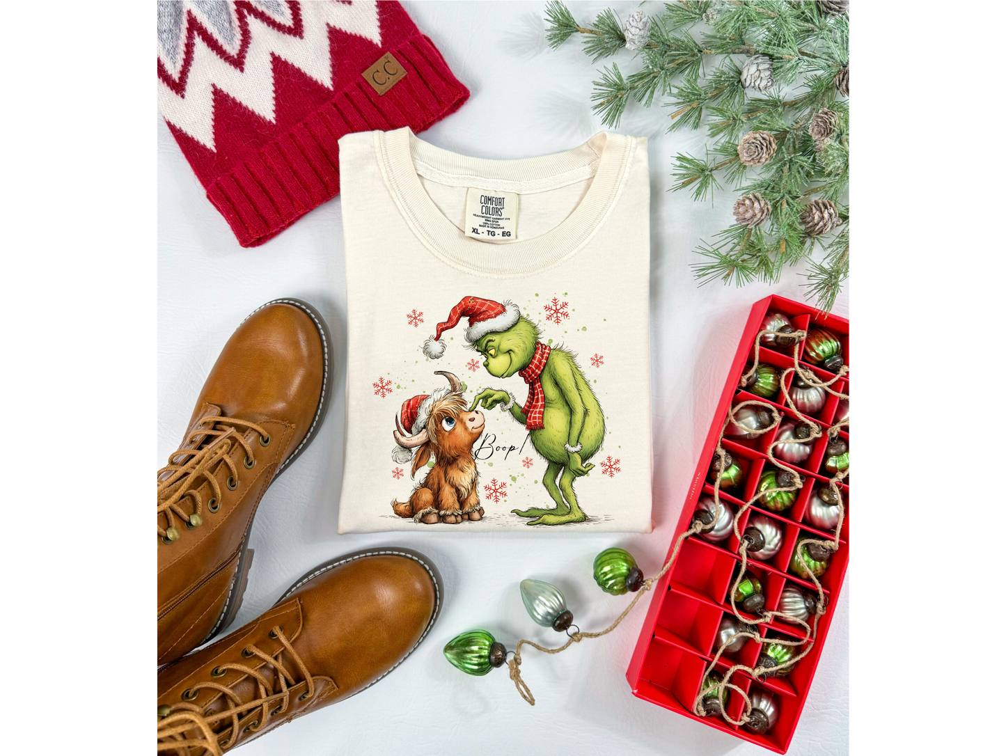 Boop! Grinchy Highland Cow T-Shirt