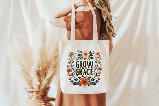 Grow in Grace Tote Bag