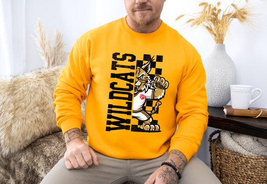 Half Checkered Wildcats Sweatshirt