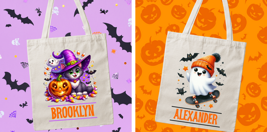 Personalized Halloween Tote Bag