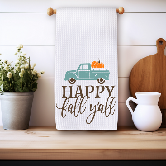 Happy Fall Y'all - Kitchen Towel