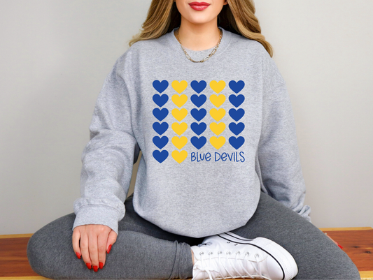 MSTM Blue Devils Heart Knit Sweatshirt