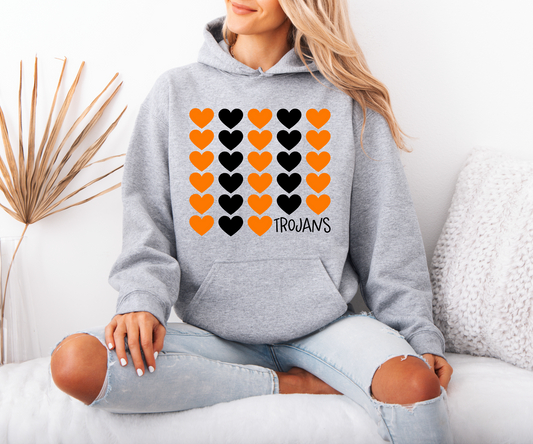 Pleasantville Trojans Heart Knit Sweatshirt