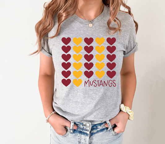 PCM Mustangs Heart Knit T-Shirt