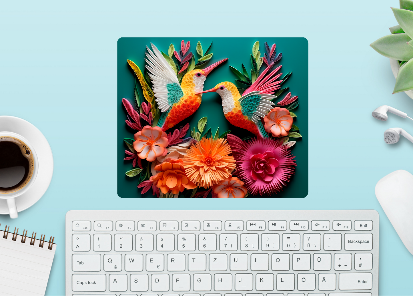 3D Hummingbird Mousepad