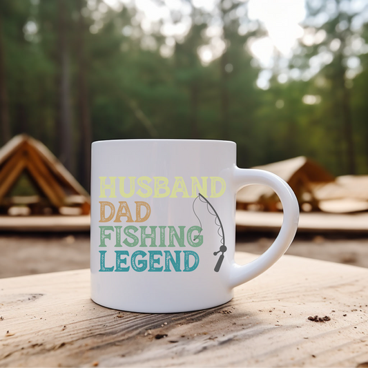 Husband, Dad, Fishing Legend Mug