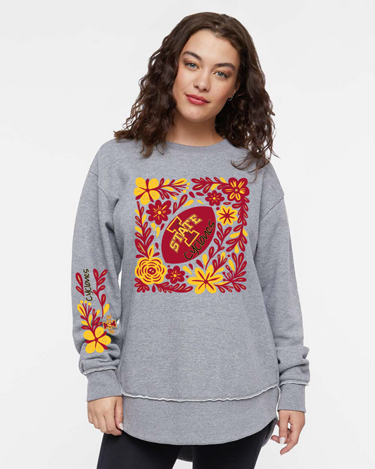 Floral ISU Cyclones Tunic Sweatshirt