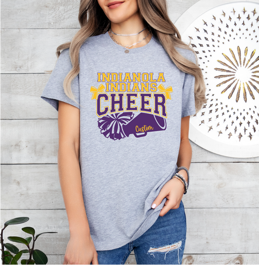 Indianola Indians Personalized Cheer T-shirt