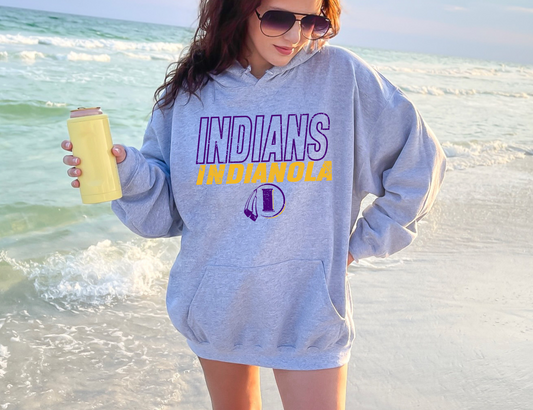 Indianola Indians Outline Sweatshirt