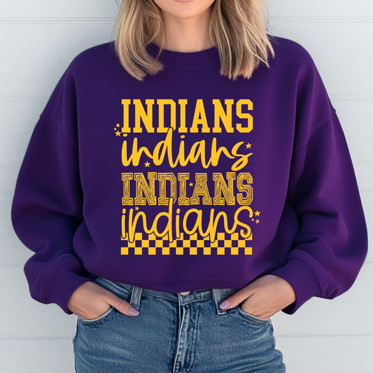 Indians Script Stack Sweatshirt