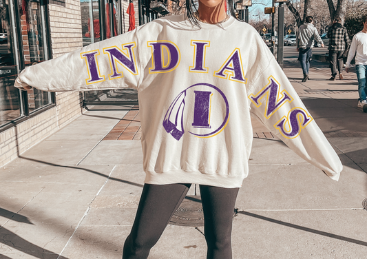 Indianola Indians Vintage Full Sleeve Sweatshirt