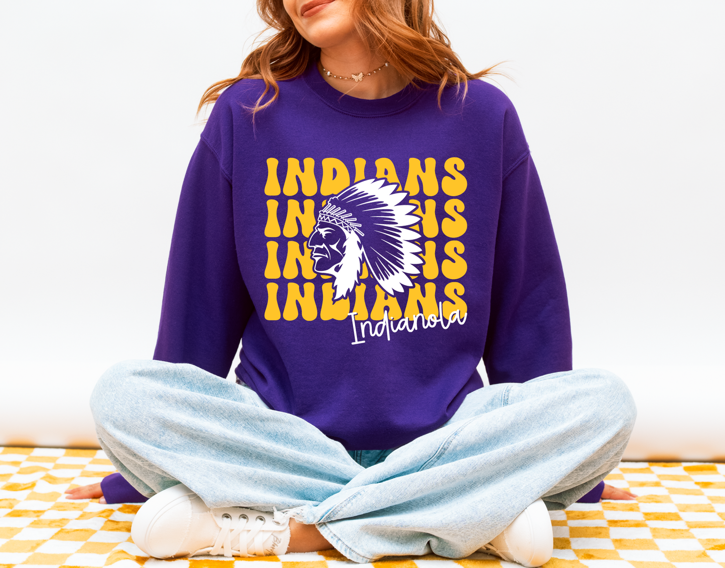 Retro Groovin' Indians Sweatshirt