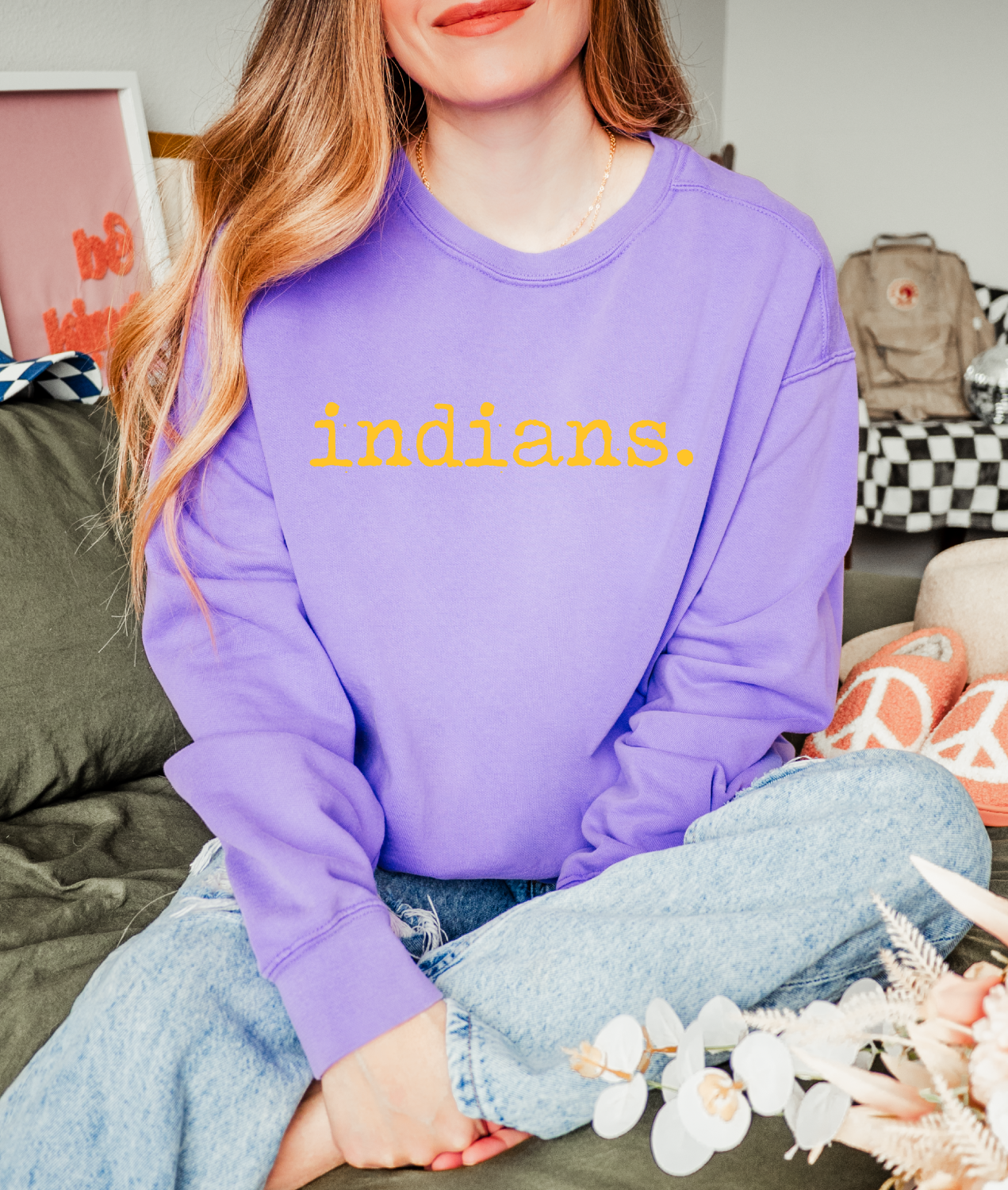 Indians Typography Premium Sweatshirt