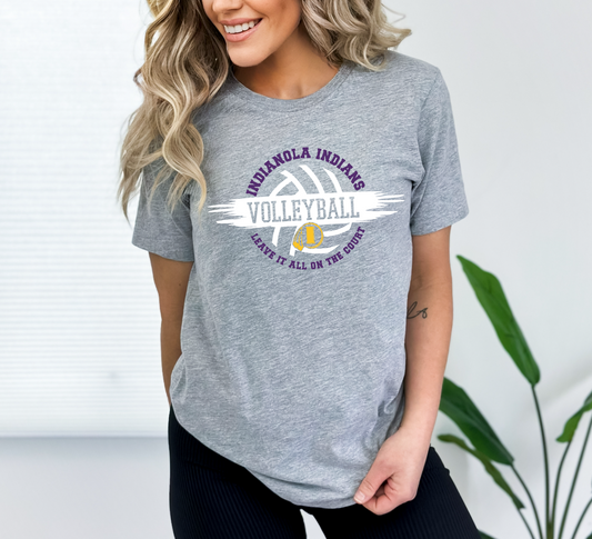 Indians VB Leave it All on the Court T-shirt
