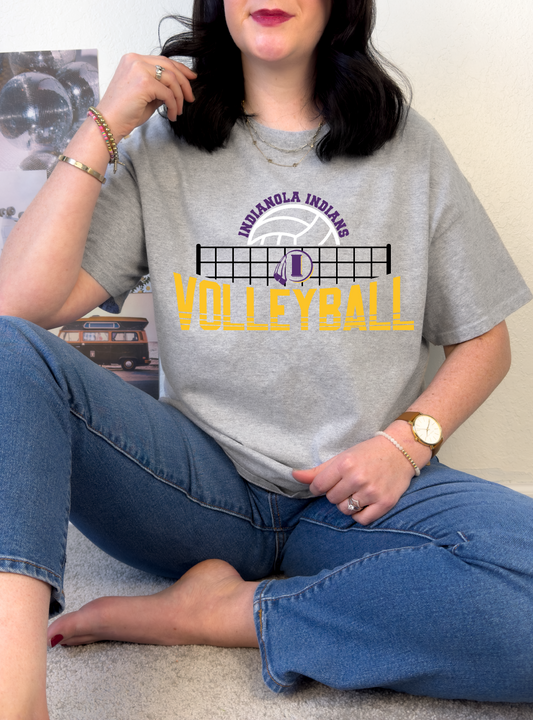 Indianola Indians Volleyball Net T-shirt
