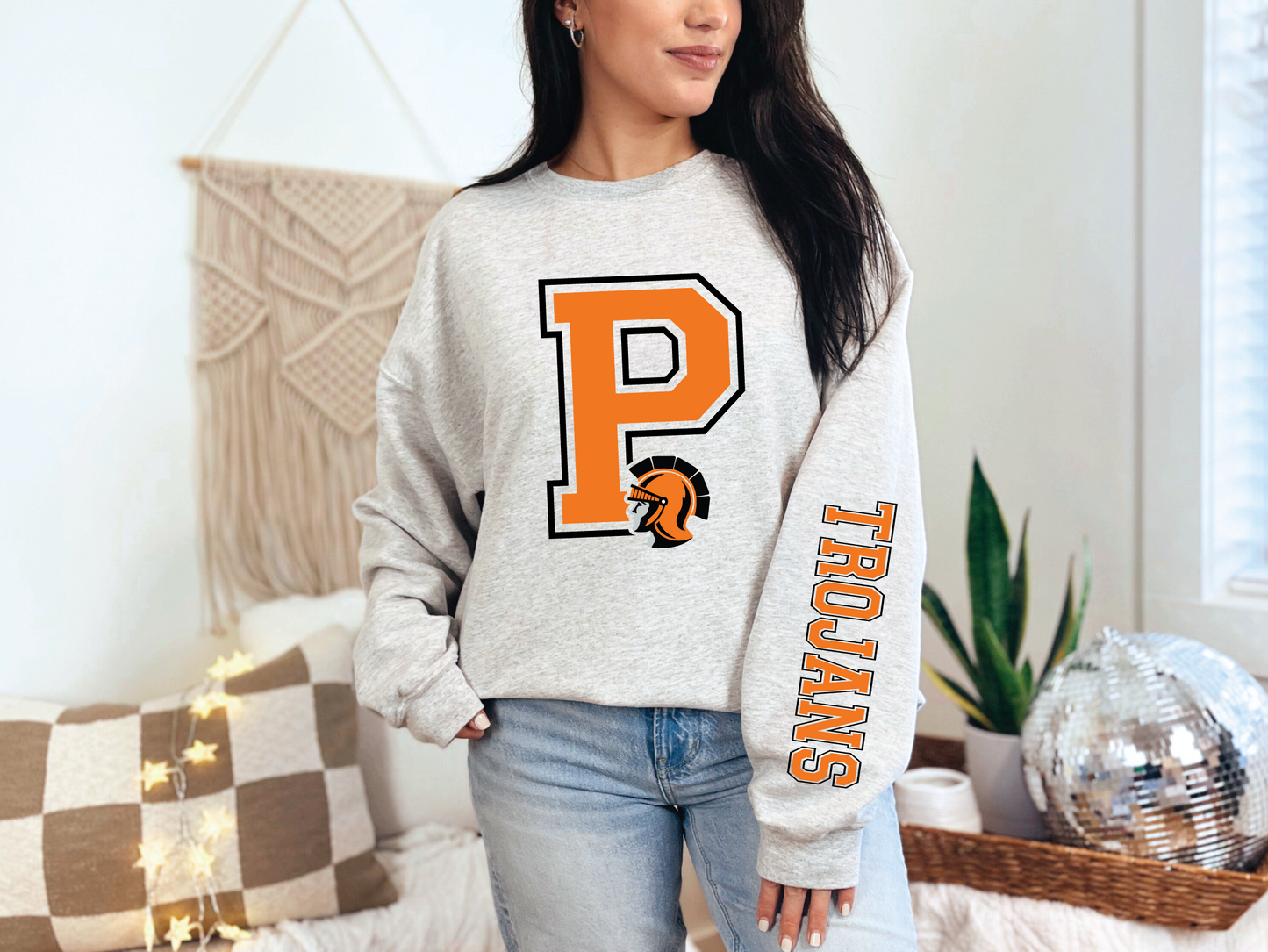 Pleasantville Trojans Initials Sweatshirt