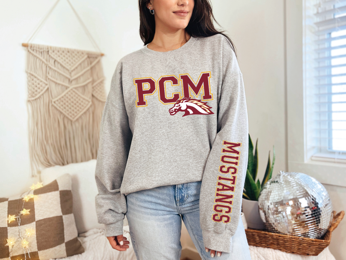 PCM Mustangs Initials Sweatshirt