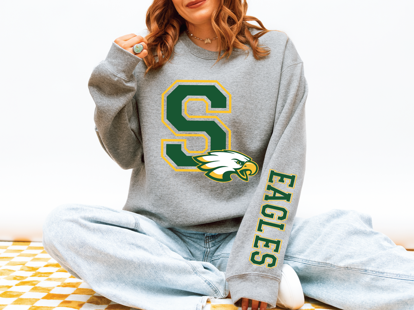 Saydel Eagles Initials Sweatshirt