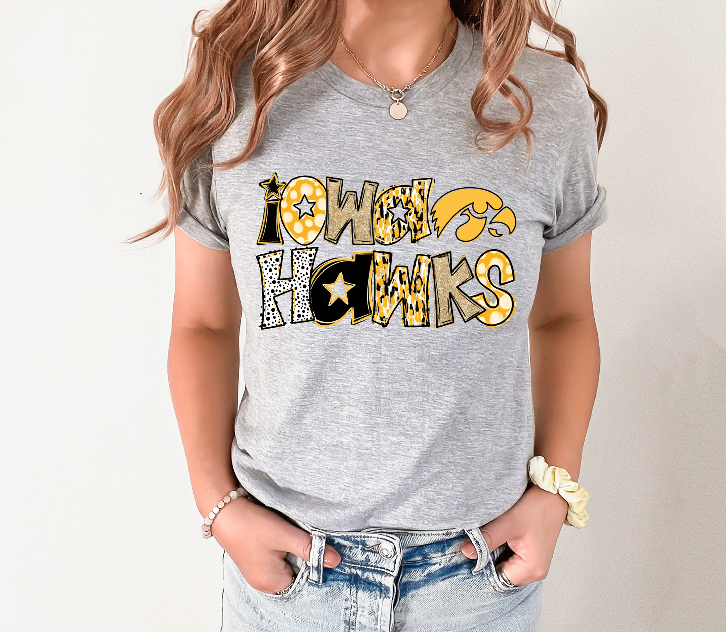 Glitter Doodle Hawkeyes T-shirt