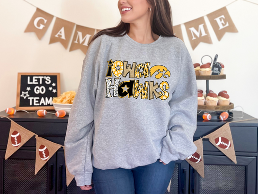 Glitter Doodle Hawks Sweatshirt