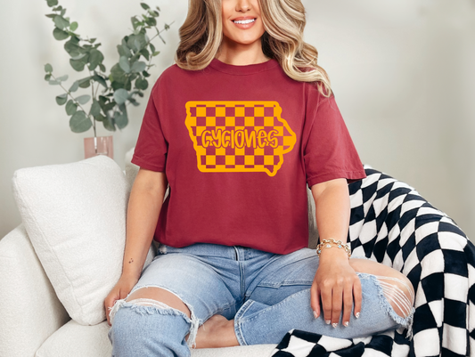 3D Puff Checkered Cyclones T-shirt