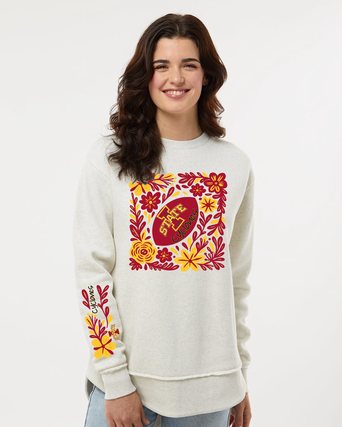Floral ISU Cyclones Tunic Sweatshirt