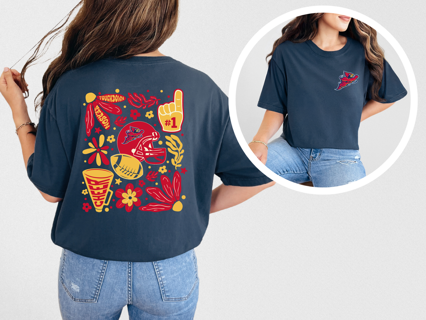 Iowa State Boho Football T-shirt