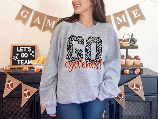 Go Cyclones Leopard Sweatshirt