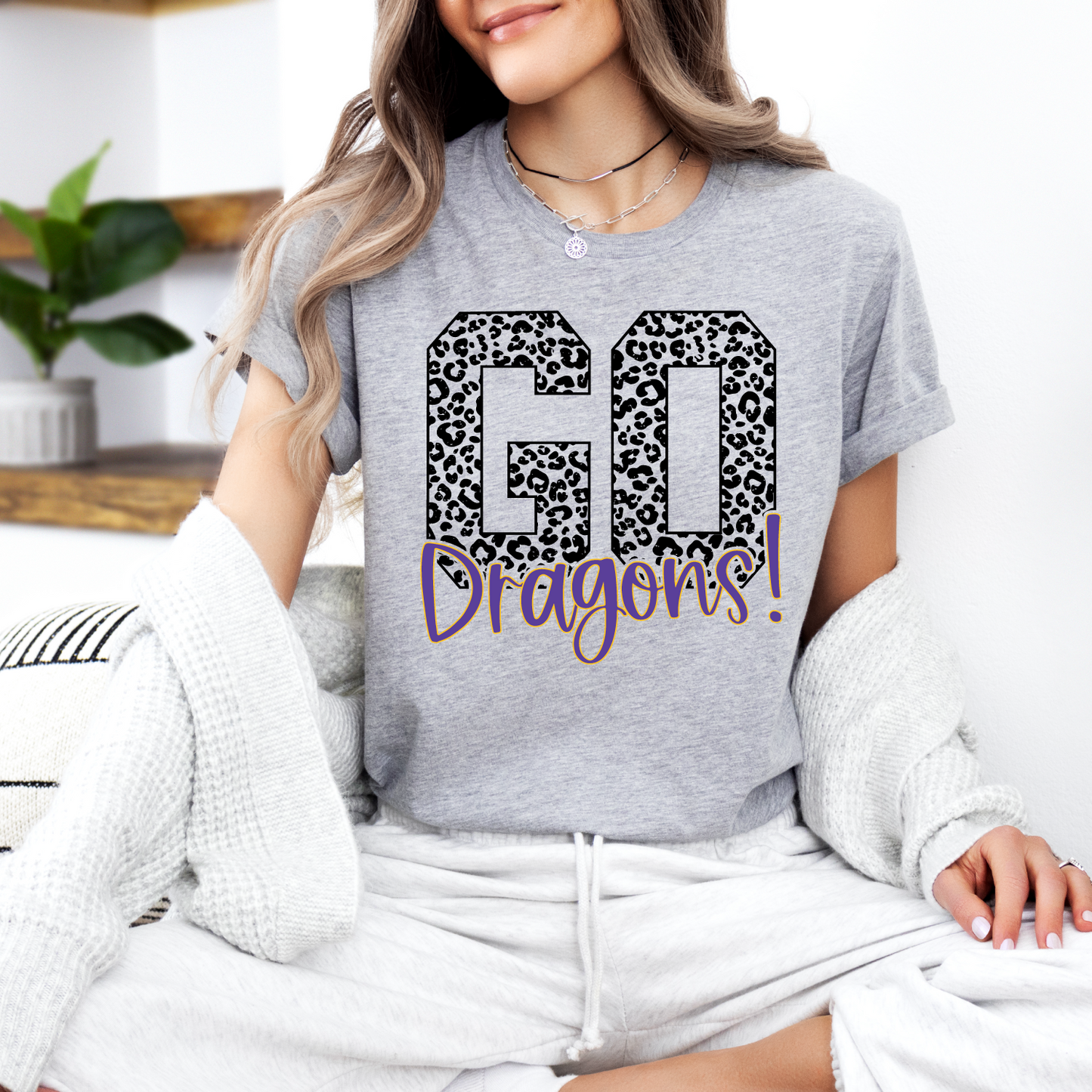 Go Johnston Dragons Leopard T-Shirt