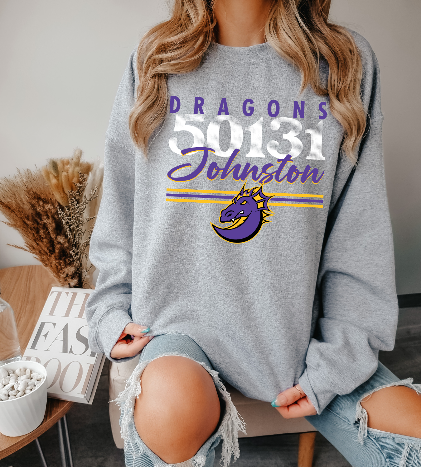 Johnston Dragons Zip Code Sweatshirt