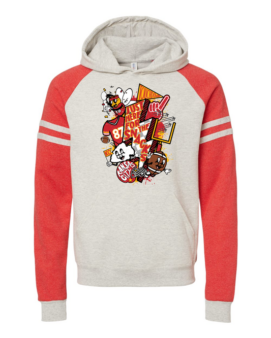 Just Here for the Snacks KC Color Block Sweatshirt