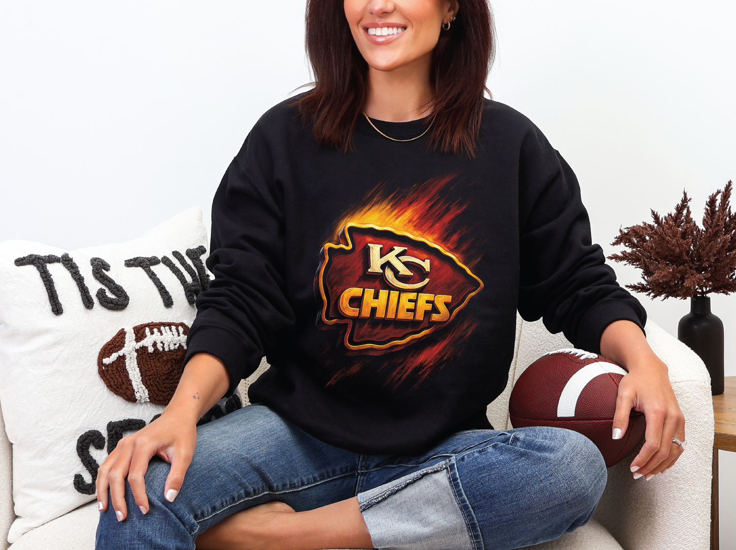 KC Chiefs Halftoned Sweatshirt - Multiple Designs