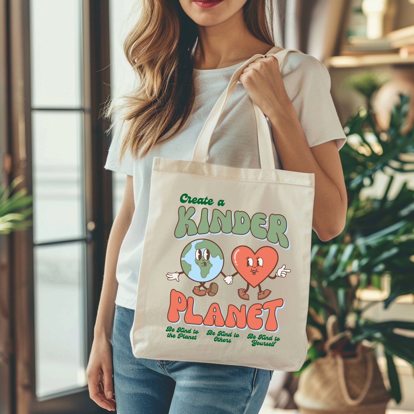 Kinder Planet Tote Bag