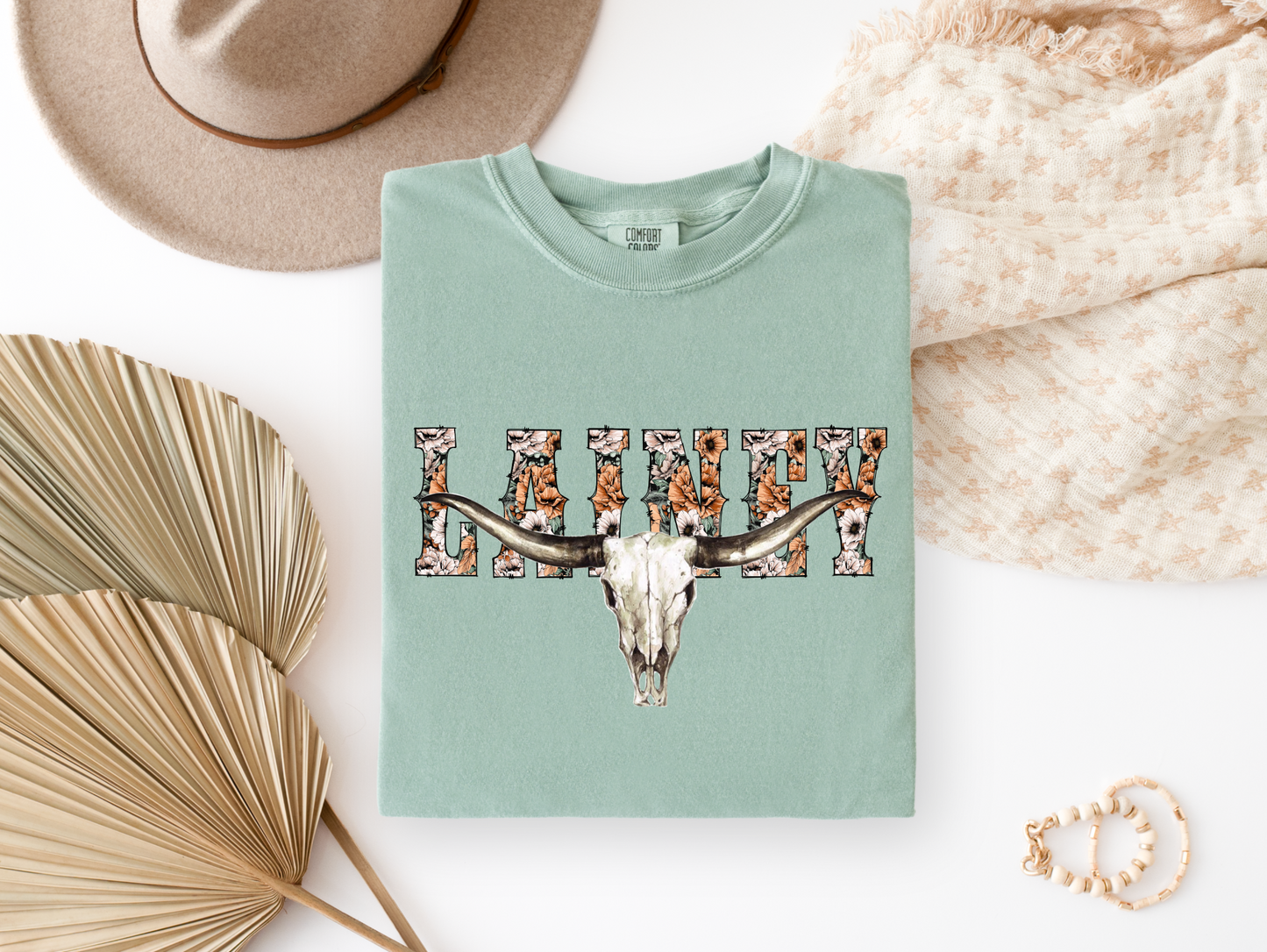 Lainey Wilson Floral Skull T-shirt