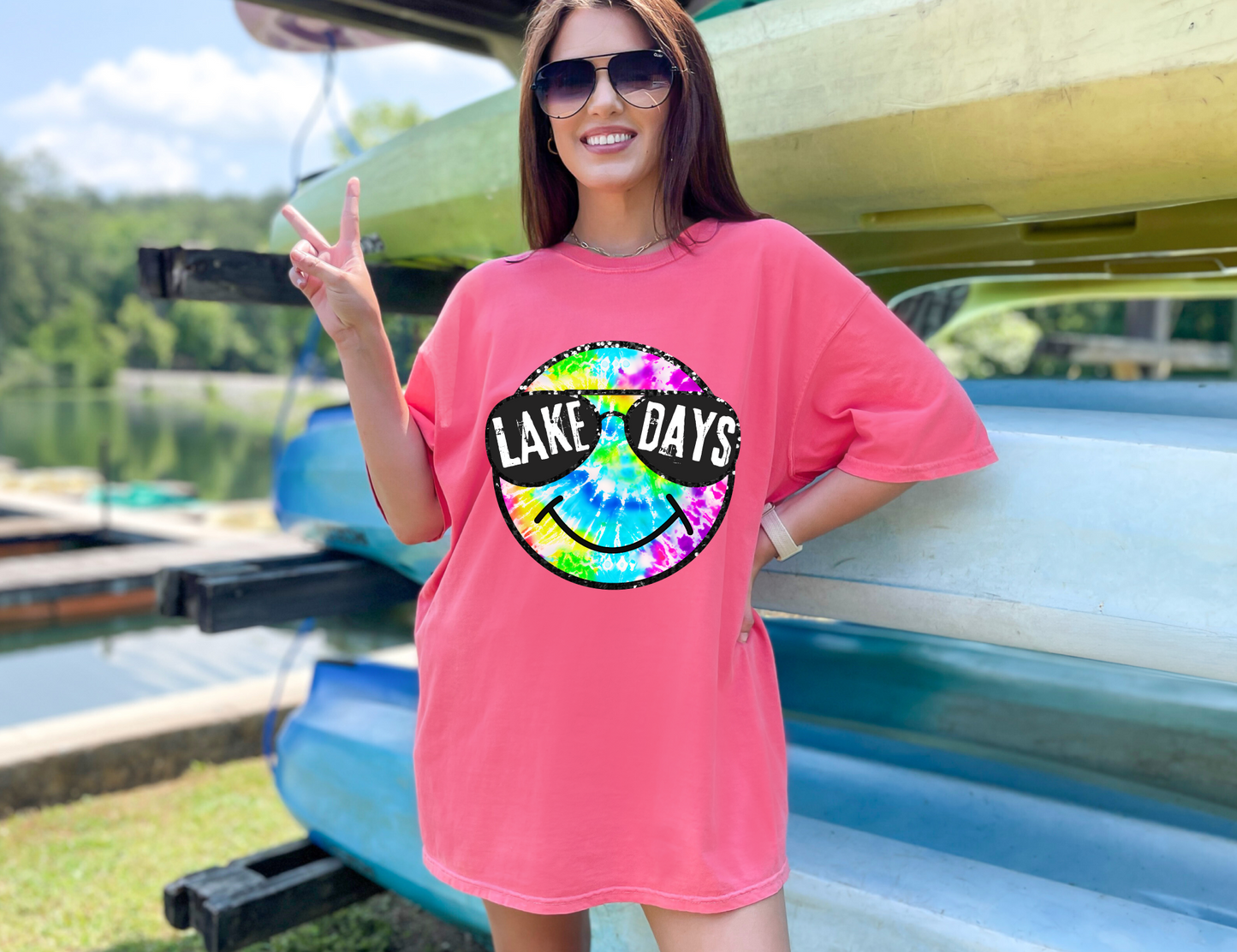 Lake Days Smiley T-shirt