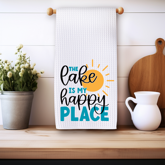 The Lake Is My Happy Place - Kitchen Towel