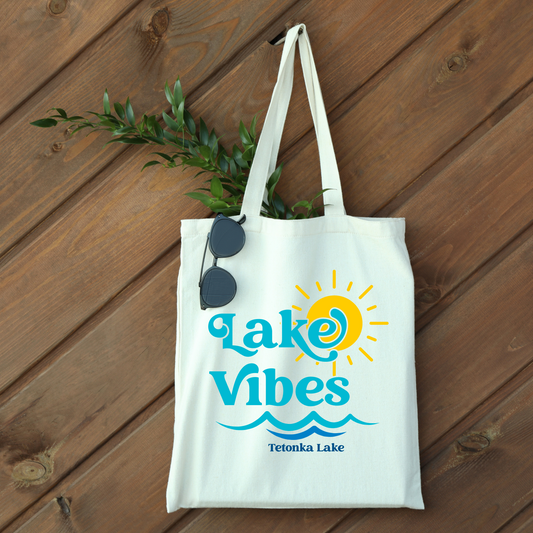 Lake Vibes Tote Bag- Customizable