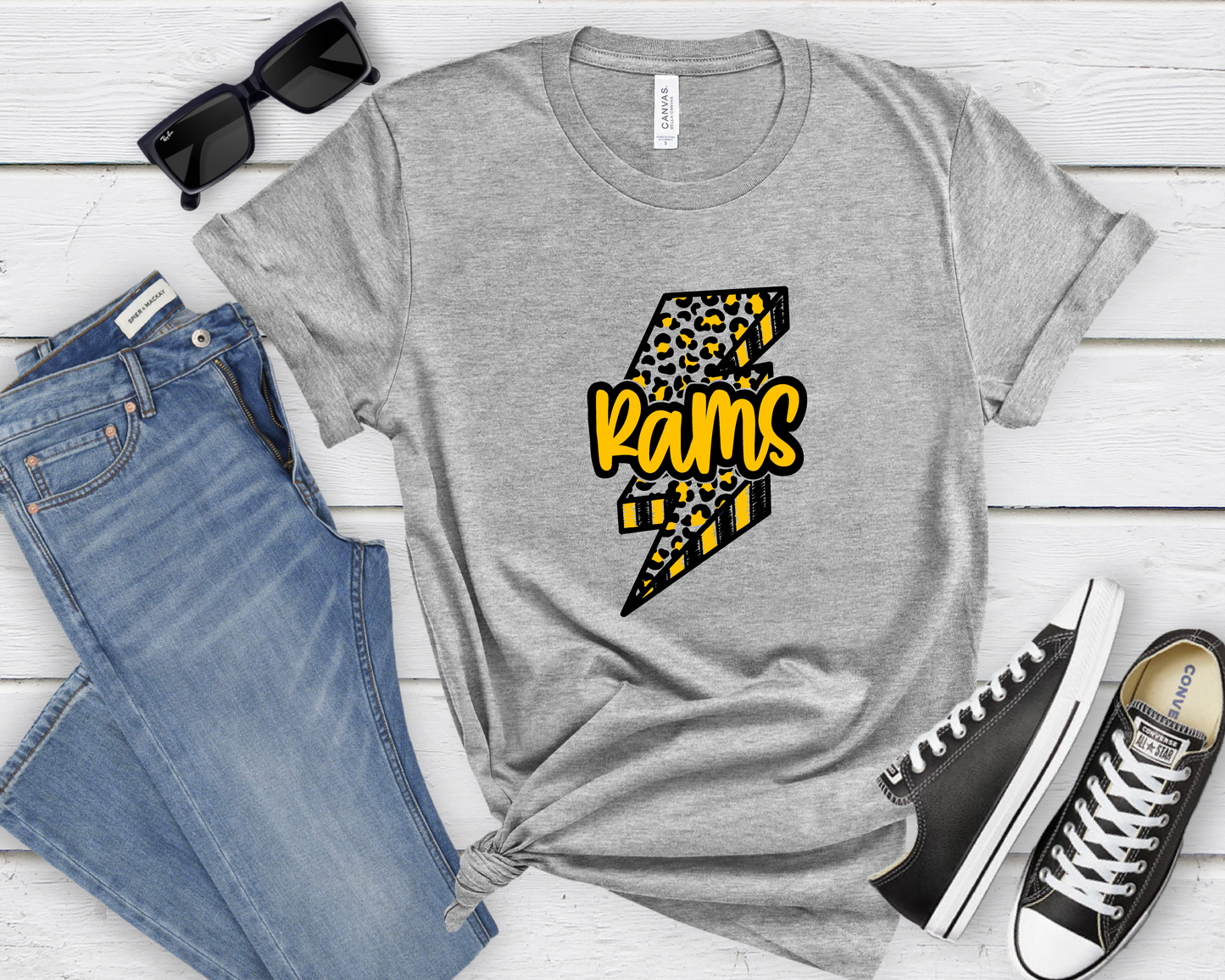 Rams Leopard Bolt T-shirt