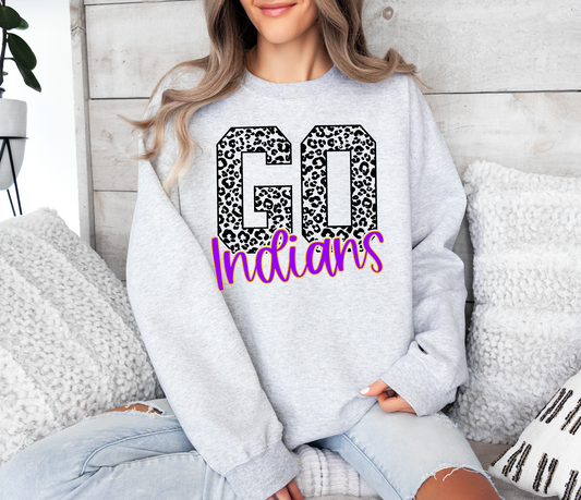 Go Indians Leopard Sweatshirt