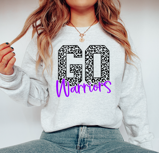 Go Warriors Leopard Sweatshirt
