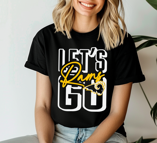 Let's Go Rams Stack T-shirt