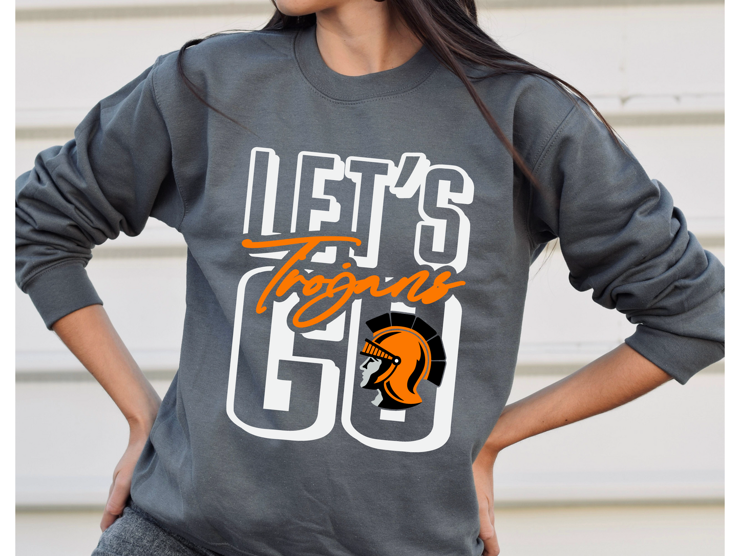 Let's Go Trojans Stack Sweatshirt